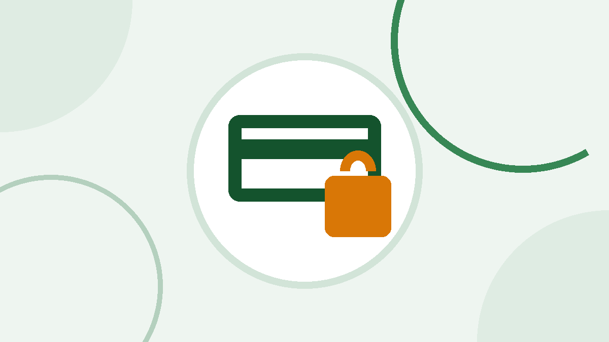 Icono de una tarjeta bancaria con un candado