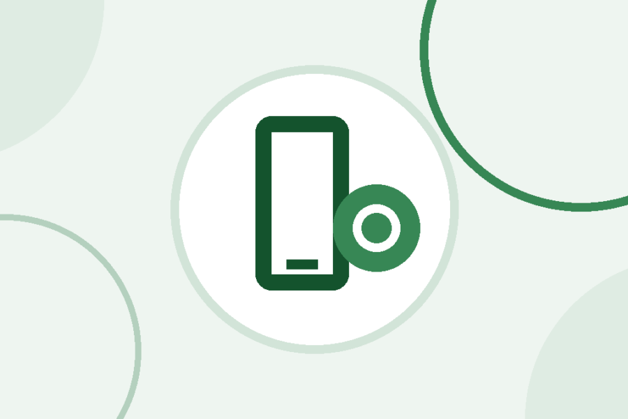 Icono de un teléfono móvil con una moneda
