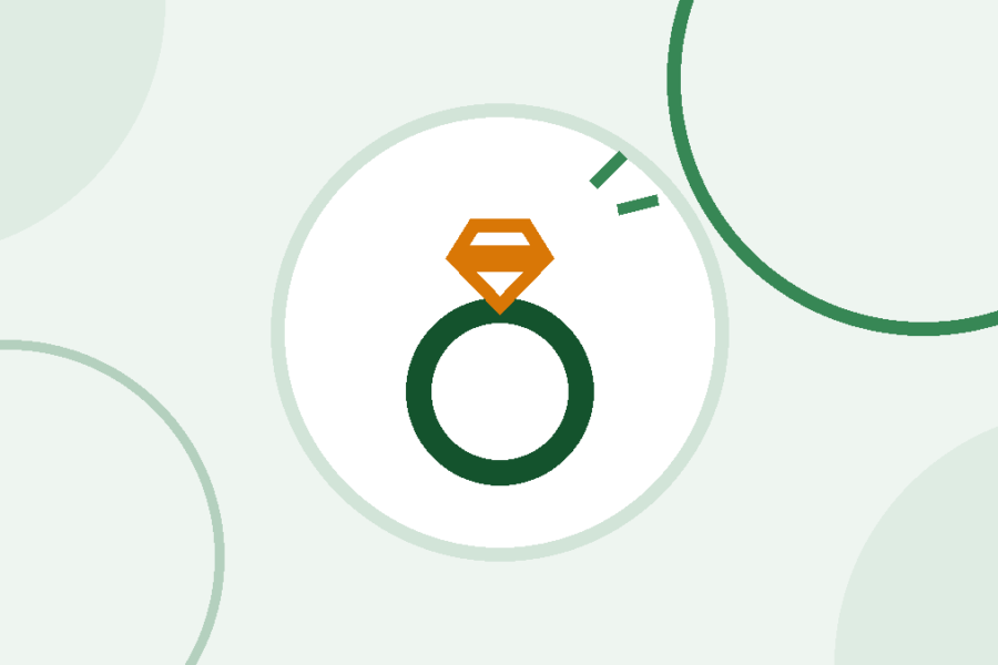 Icono de un anillo con una gema
