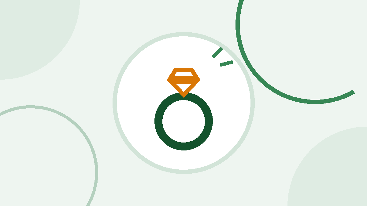 Icono de un anillo con una gema